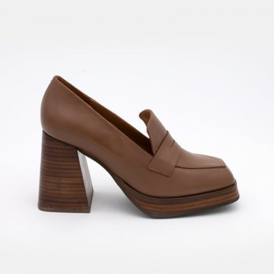 ANGEL ALARCON Tular - Women'S Chunky Heels & Platforms Leather Moccasins | Autumn - Winter - Aw