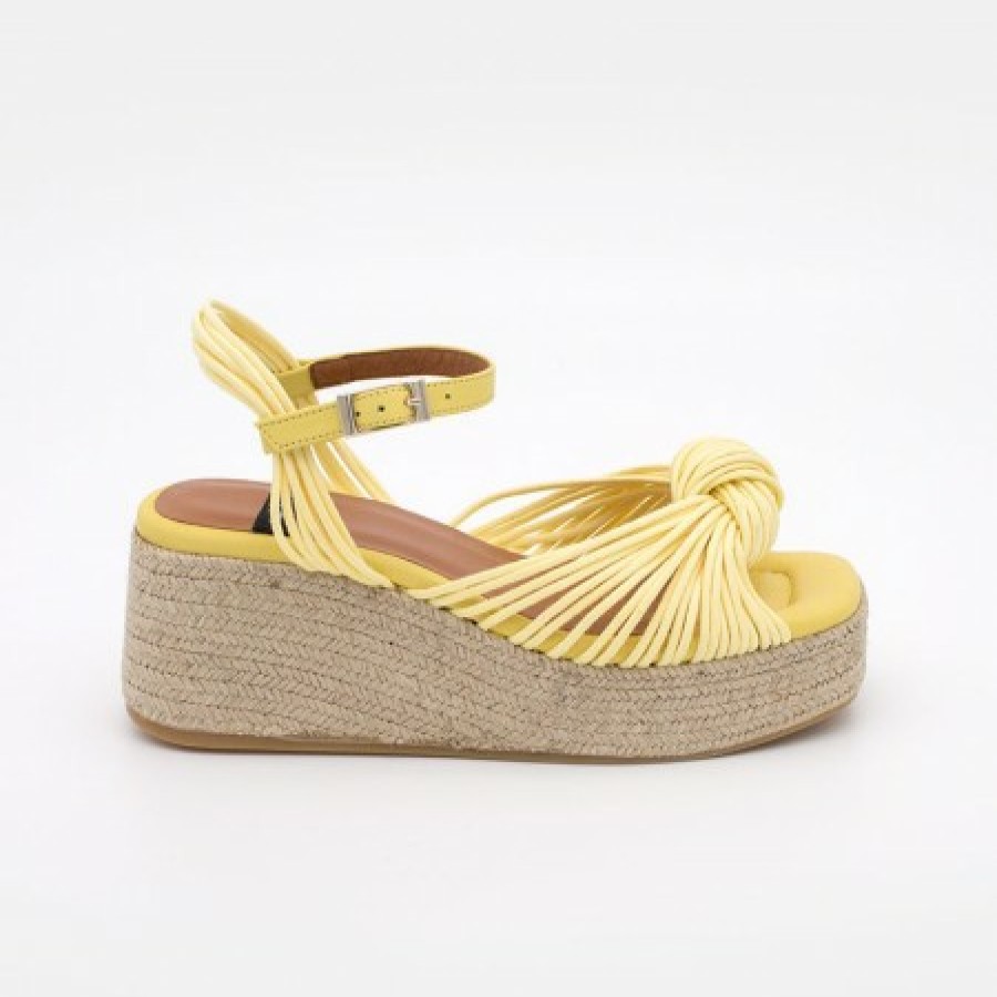 ANGEL ALARCON Martha - Foamed Wedge Leather Sandals | Spring - Summer - Ss