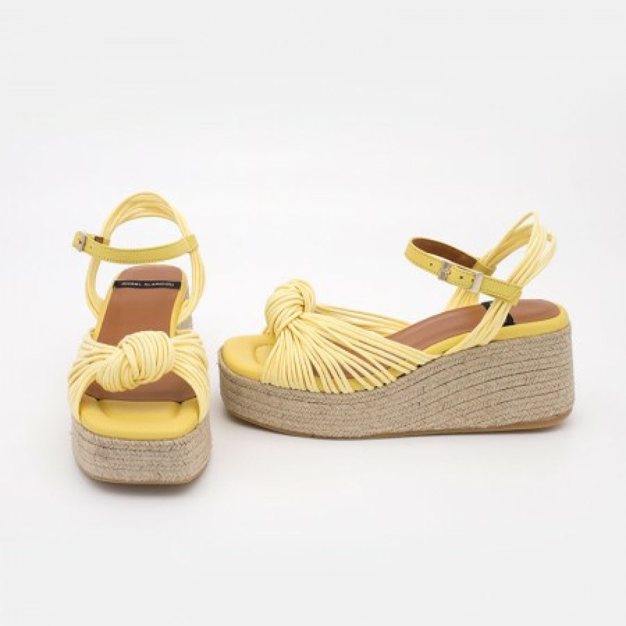 ANGEL ALARCON Martha - Foamed Wedge Leather Sandals | Spring - Summer - Ss