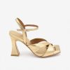 ANGEL ALARCON Magda - Metallized Leather Ankle Strap Sandal | Spring - Summer - Ss