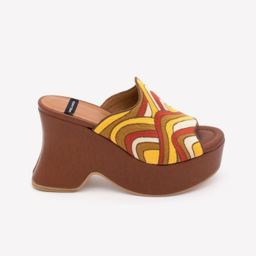 ANGEL ALARCON Oldana - Woman Wedge Multicolour Mule | Spring - Summer - Ss
