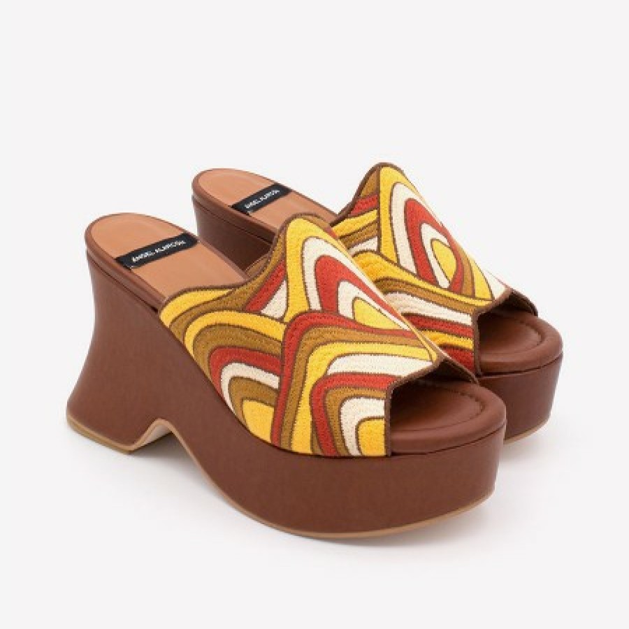 ANGEL ALARCON Oldana - Woman Wedge Multicolour Mule | Spring - Summer - Ss
