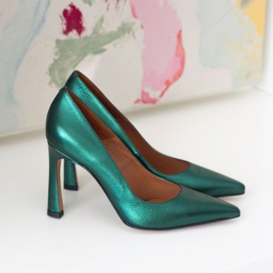 ANGEL ALARCON Mariah - Metallized Leather Pointed Toe Stiletto | Autumn - Winter - Aw
