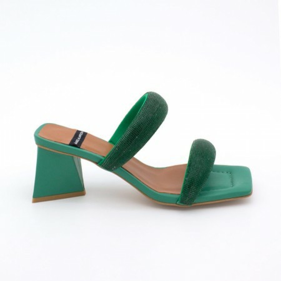 ANGEL ALARCON Sophie - Padded Sandal With Crystals And Triangular Heel | Spring - Summer - Ss