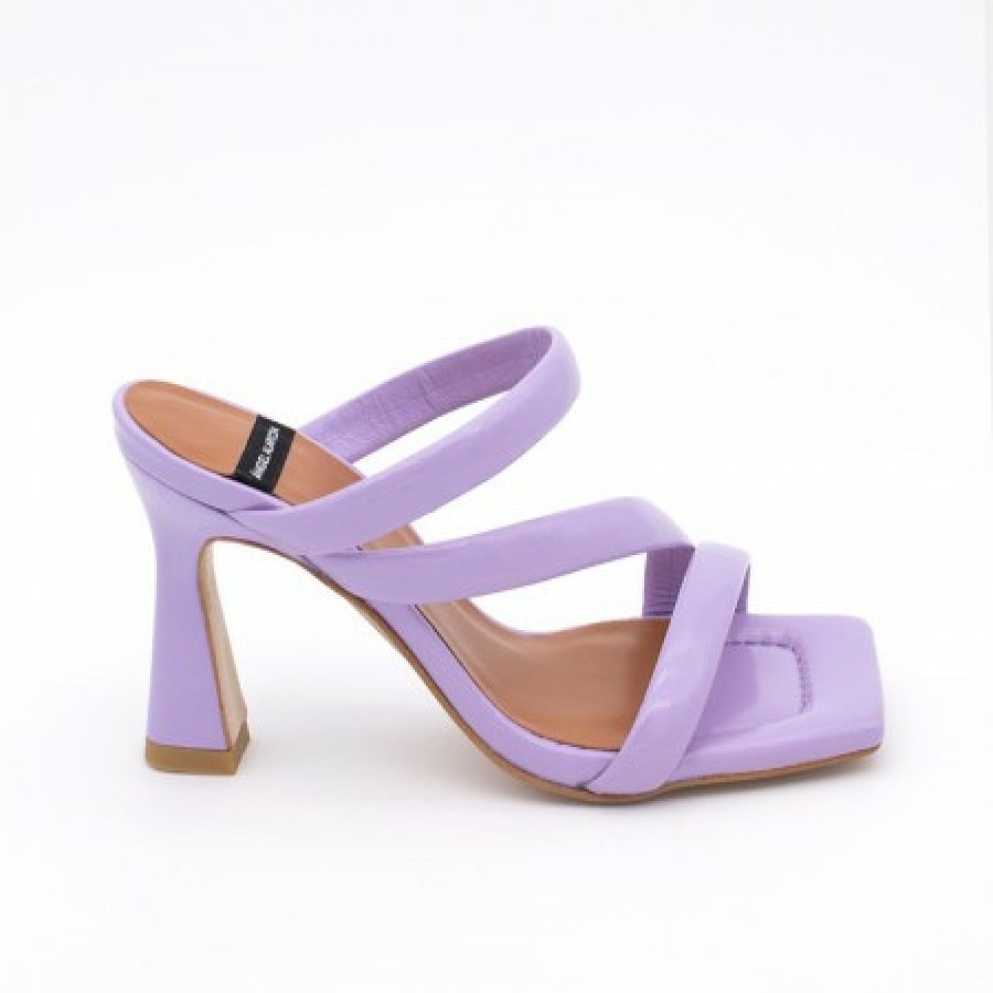 ANGEL ALARCON Cameron - Shiny Leather Padded Straps Sandals With High Heel | Spring - Summer - Ss