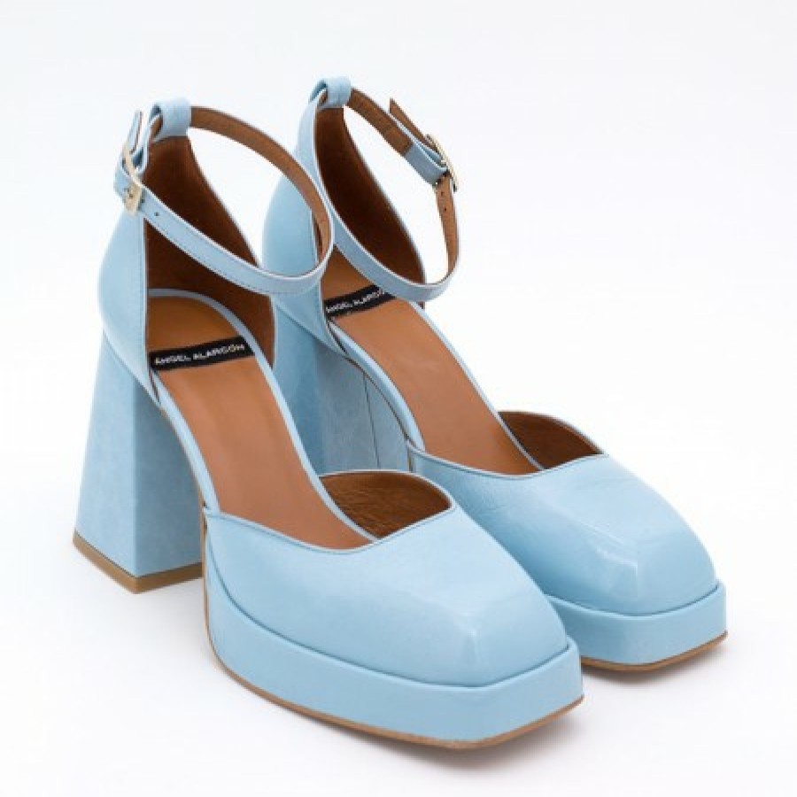 ANGEL ALARCON Anna - Shiny Leather Platform & Heeled Ankle Strap D'Orsay | Spring - Summer - Ss
