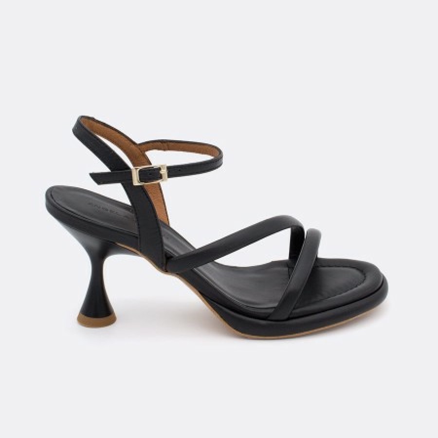 ANGEL ALARCON Cathy - Leather Padded Sandals With Conical Heel | Spring - Summer - Ss