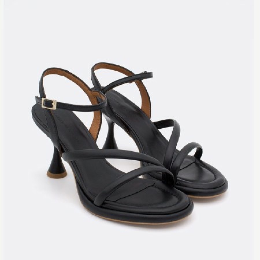 ANGEL ALARCON Cathy - Leather Padded Sandals With Conical Heel | Spring - Summer - Ss