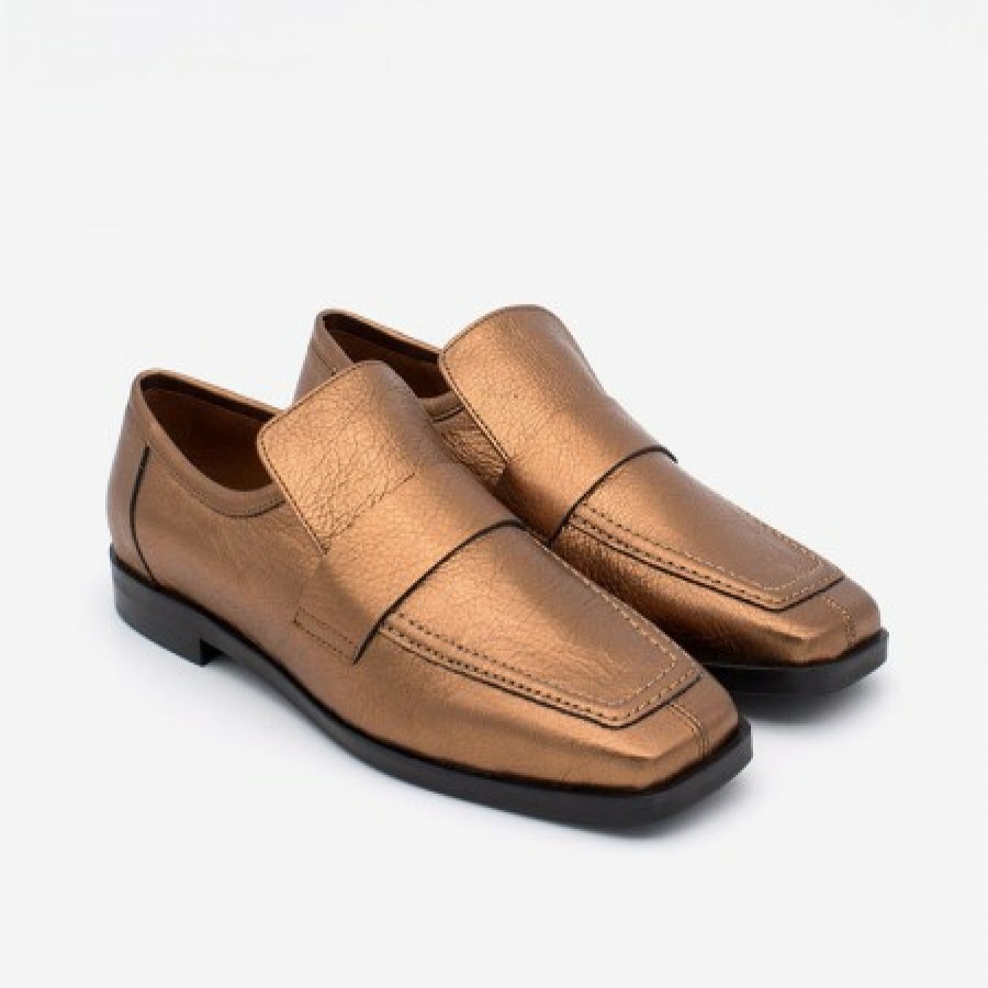 ANGEL ALARCON Graham - Women'S Metallized Leather Moccasin | Autumn - Winter - Aw