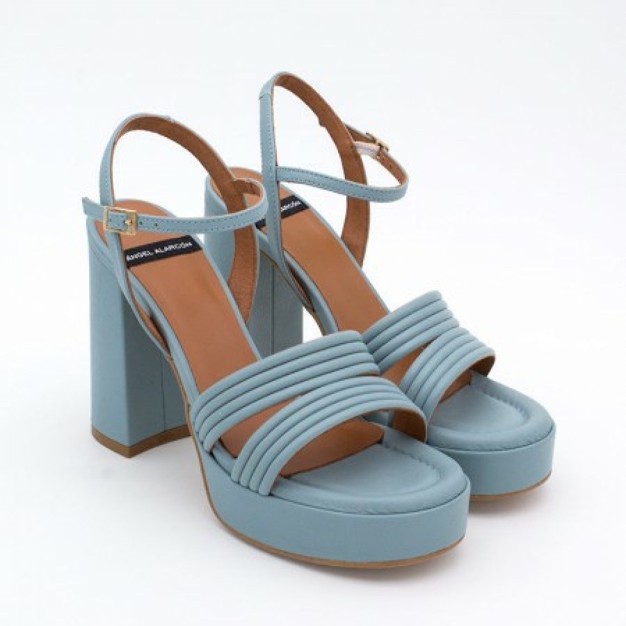 ANGEL ALARCON Amber - Strap Leather Sandals With Block High Heel & Platform | Spring - Summer - Ss