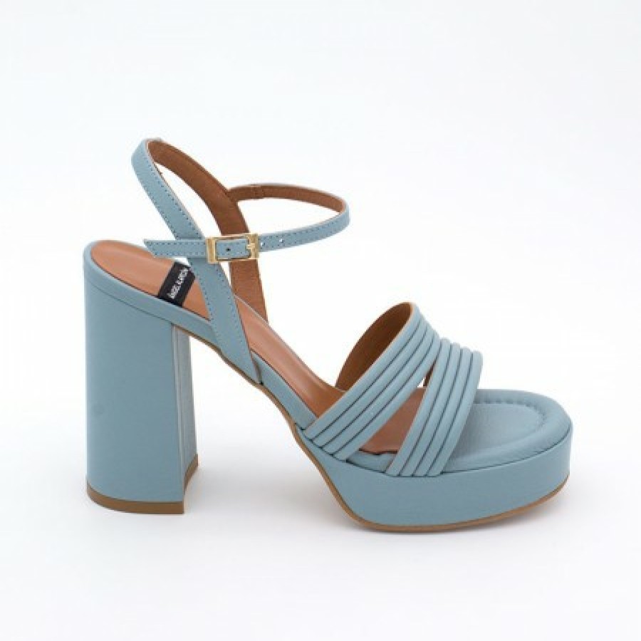 ANGEL ALARCON Amber - Strap Leather Sandals With Block High Heel & Platform | Spring - Summer - Ss