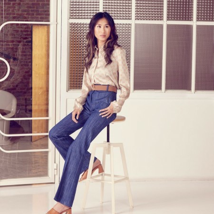 ANGEL ALARCON Streep - Leather Foamed Heel Mule | Last Units