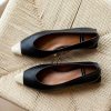 ANGEL ALARCON Nebony - Leather Flats With Bicolor Toecap | Spring - Summer - Ss