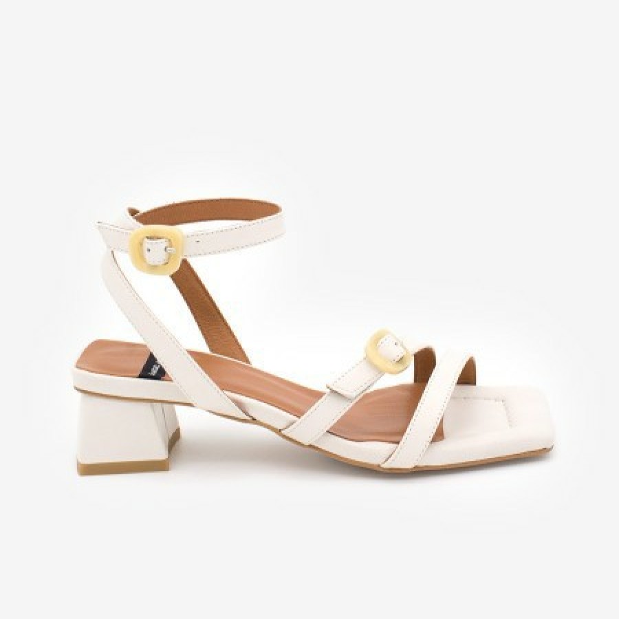 ANGEL ALARCON Genon - Leather Strappy Ankle Strap Sandal With Low & Wide Heel | Spring - Summer - Ss