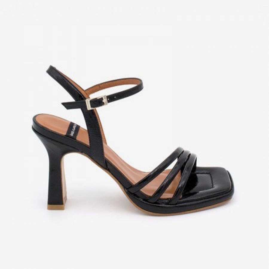 ANGEL ALARCON Peiron - Shiny Leather Ankle Strap Sandals | Spring - Summer - Ss