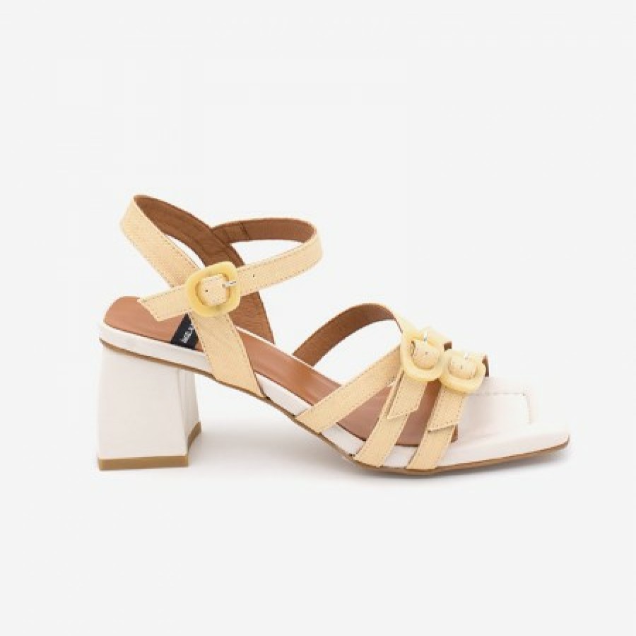 ANGEL ALARCON Ralia - Slingback Raffia & Leather Sandals With Carey Trim | Spring - Summer - Ss