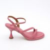 ANGEL ALARCON Cathy - Leather Padded Sandals With Conical Heel | Spring - Summer - Ss