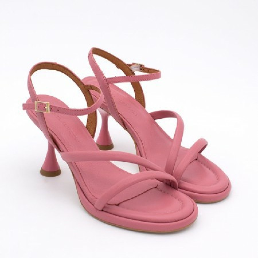ANGEL ALARCON Cathy - Leather Padded Sandals With Conical Heel | Spring - Summer - Ss