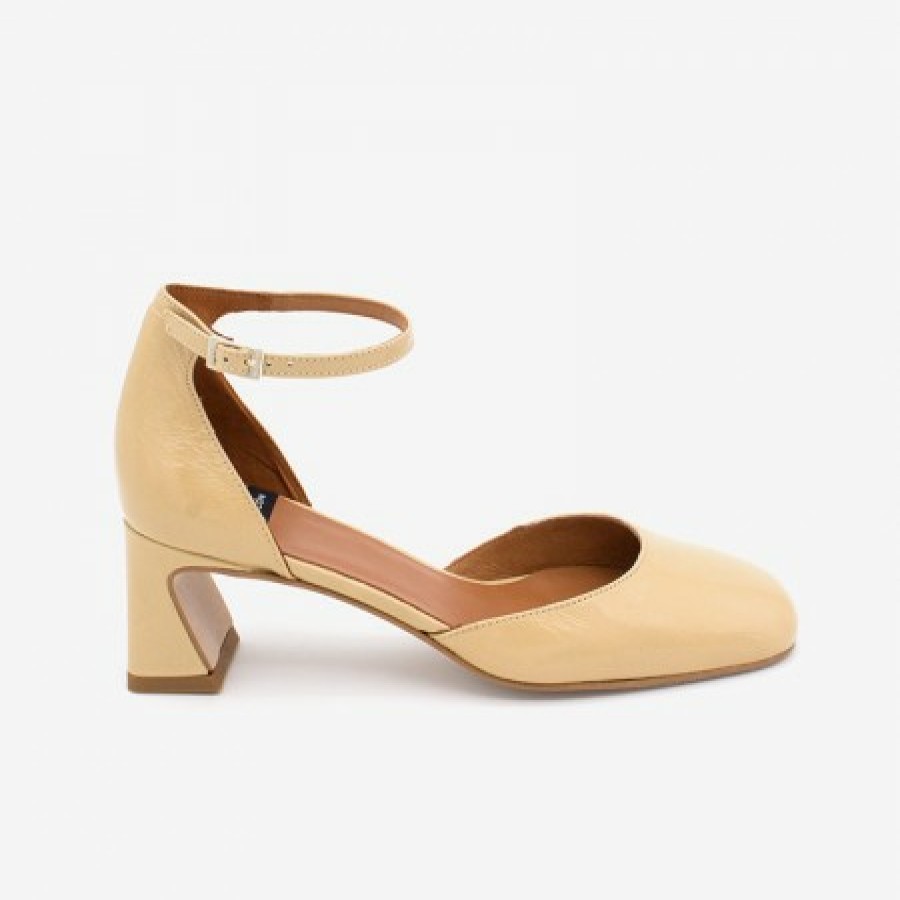 ANGEL ALARCON Daimee - Shiny Leather Women'S Ankle Strap D'Orsay Shoe | Spring - Summer - Ss