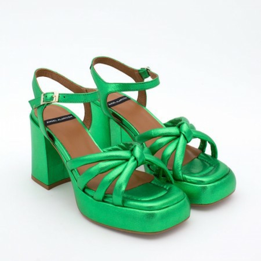 ANGEL ALARCON Estefan - Iridiscence Padded Sandals With Block Heel & Platforms | Spring - Summer - Ss
