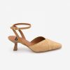 ANGEL ALARCON Wimar - Leather And Raffia Pointed-Toe Ankle Strap Pump | Spring - Summer - Ss