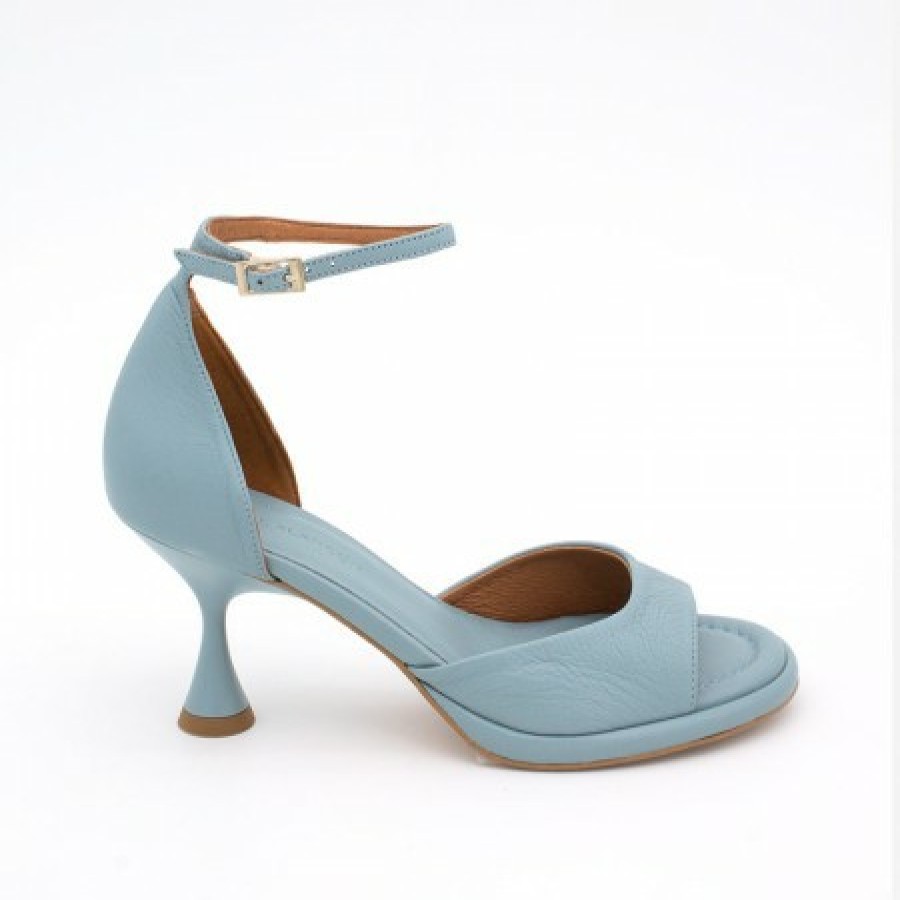 ANGEL ALARCON Dennis - D'Orsay Leather Sandals With Desing Cone Heel | Spring - Summer - Ss