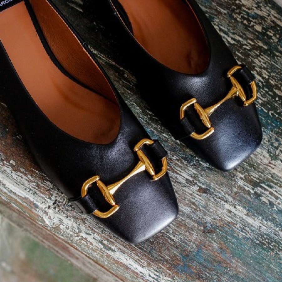 ANGEL ALARCON Vixen - Leather Flat With Metallic Ornament | Autumn - Winter - Aw