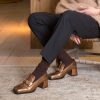 ANGEL ALARCON Terence - Woman Metallized Leather Heeled Mocassin | Autumn - Winter - Aw