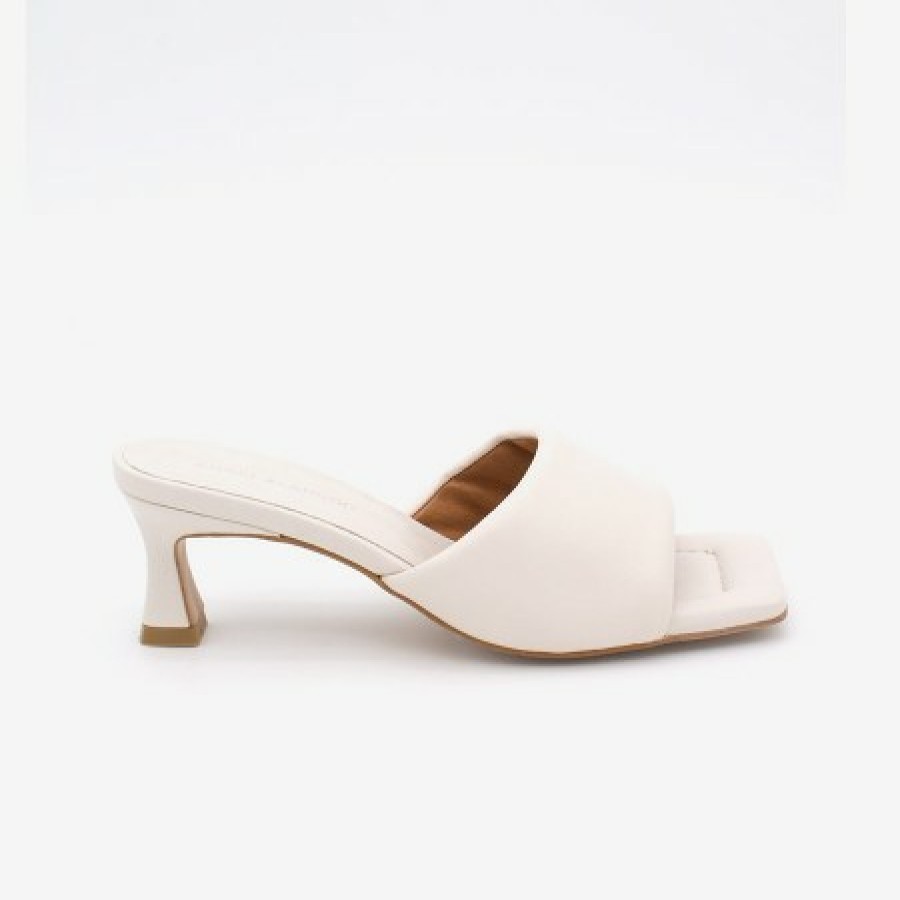ANGEL ALARCON Insas - Leather Foamed Heeled Mule | Spring - Summer - Ss