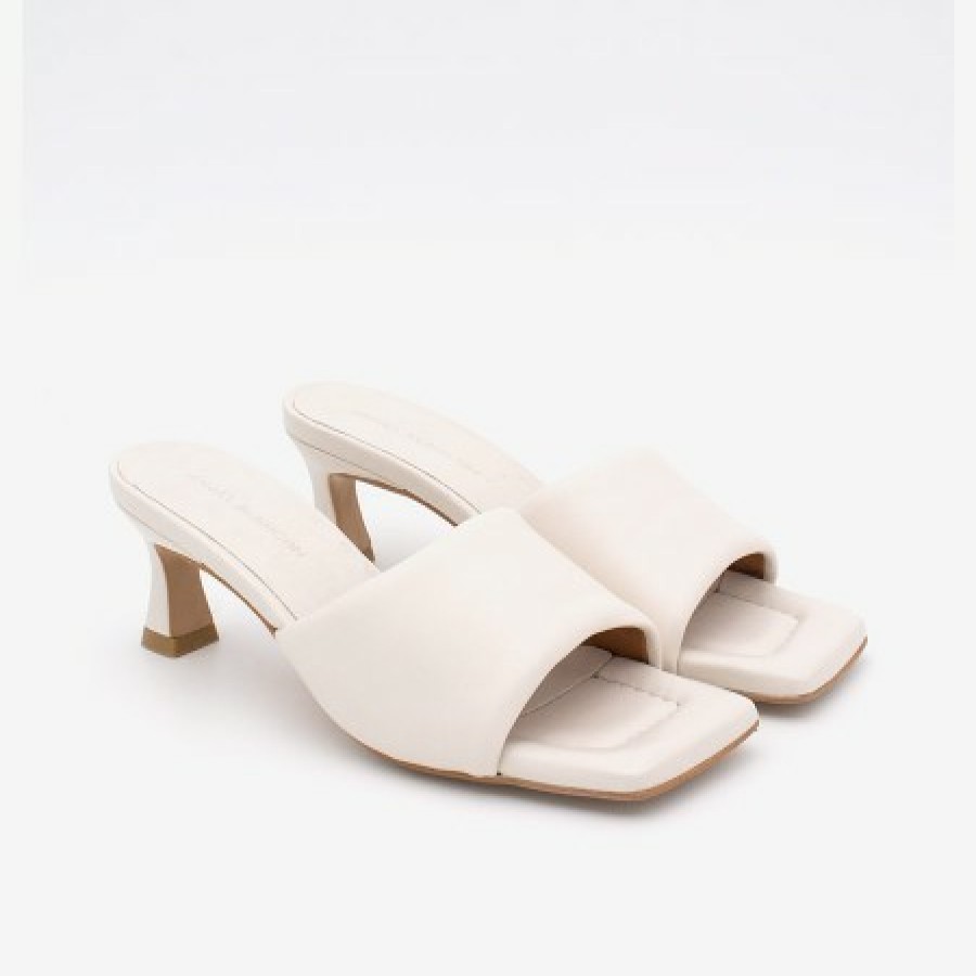 ANGEL ALARCON Insas - Leather Foamed Heeled Mule | Spring - Summer - Ss