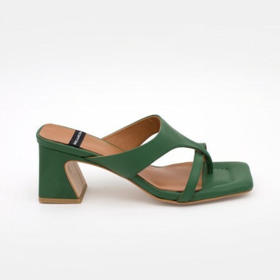 ANGEL ALARCON Claudine - Leather Low Heel Sandal | Spring - Summer - Ss