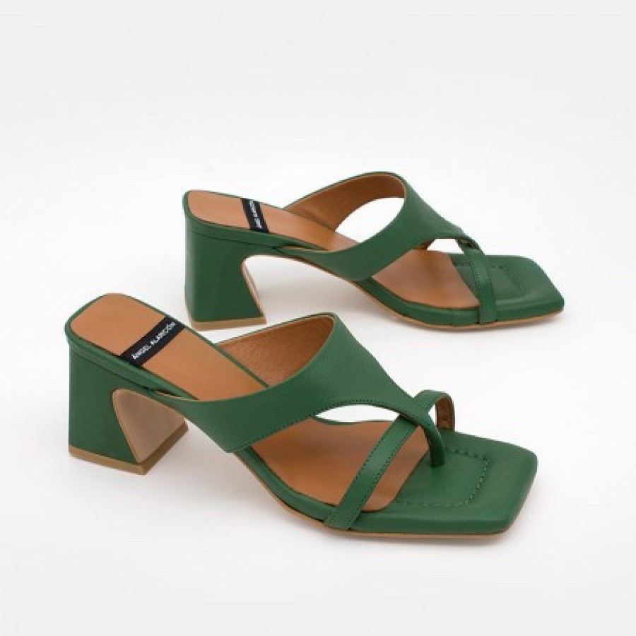 ANGEL ALARCON Claudine - Leather Low Heel Sandal | Spring - Summer - Ss