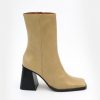 ANGEL ALARCON Oconnor - Shiny Leather Ankle Boots With Zipper & Block Heel | Boots And Booties