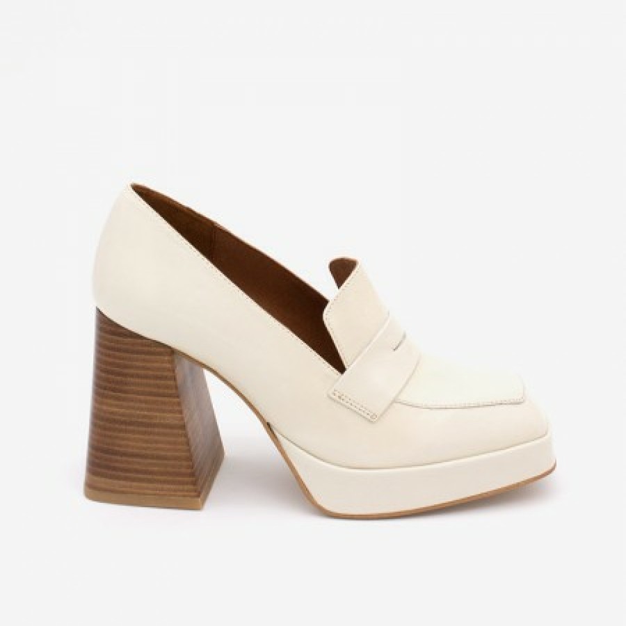 ANGEL ALARCON Tular - Women'S Chunky Heels & Platforms Metallized Leather Moccasins | Autumn - Winter - Aw