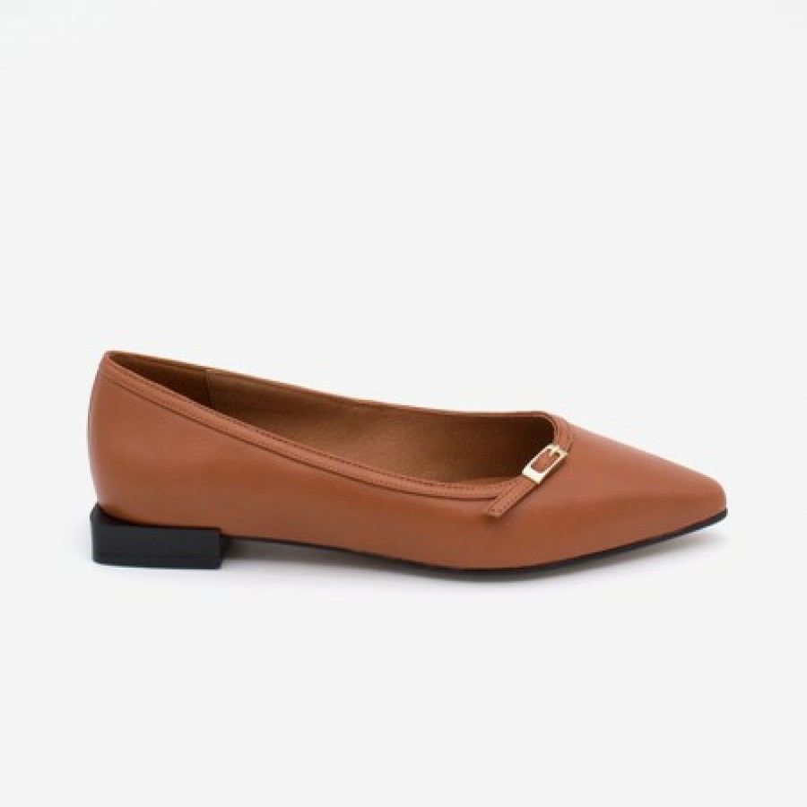 ANGEL ALARCON Nerea - Leather Pointed Toe Women'S Flats | Autumn - Winter - Aw