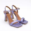 ANGEL ALARCON Carole - Heeled Women'S Metallized Leather Sandals | Spring - Summer - Ss