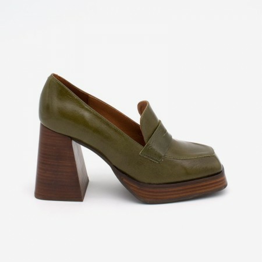 ANGEL ALARCON Tular - Women'S Chunky Heels & Platforms Leather Moccasins | Autumn - Winter - Aw