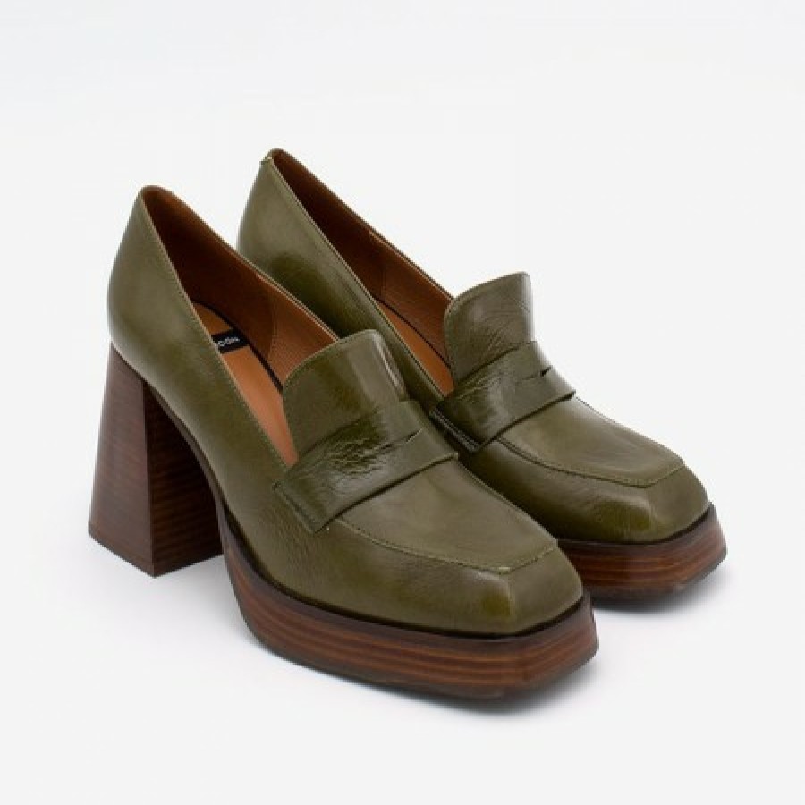 ANGEL ALARCON Tular - Women'S Chunky Heels & Platforms Leather Moccasins | Autumn - Winter - Aw