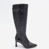 ANGEL ALARCON Deka Line - Metallic Lather Women'S Heeled Pointed Toe Boots | Autumn - Winter - Aw
