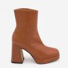 ANGEL ALARCON Olwen - Leather Booties With Block Heel And Platform | Autumn - Winter - Aw
