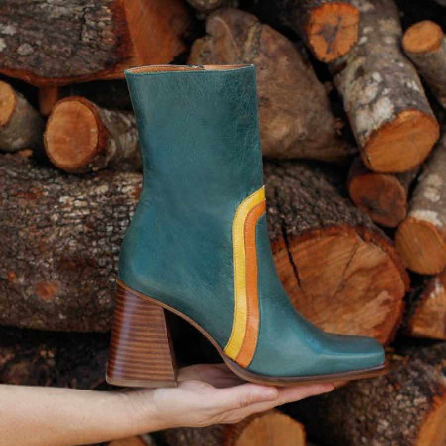 ANGEL ALARCON Celine - Leather Heeled Booties | Autumn - Winter - Aw