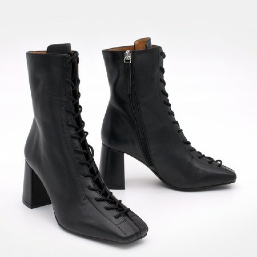 ANGEL ALARCON Pacuare - Ankle Boots With Laces And Zipper, Wide Heels | Autumn - Winter - Aw