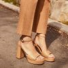ANGEL ALARCON Kelis - Leather Padded Ankle Strap Sandals With Block Heel & Platform | Spring - Summer - Ss