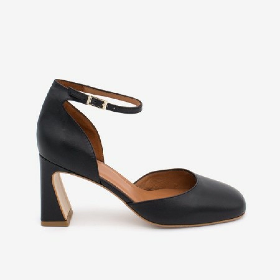 ANGEL ALARCON Jalena: Leather Ankle Strap D'Orsay With Comfortable Heel | Spring - Summer - Ss