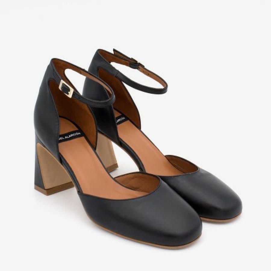 ANGEL ALARCON Jalena: Leather Ankle Strap D'Orsay With Comfortable Heel | Spring - Summer - Ss