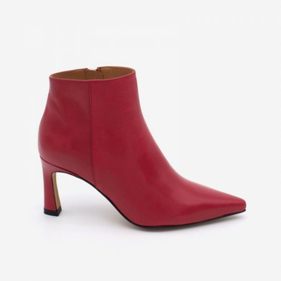 ANGEL ALARCON Moira - Leather Pointed Toe Heeled Booties | Autumn - Winter - Aw