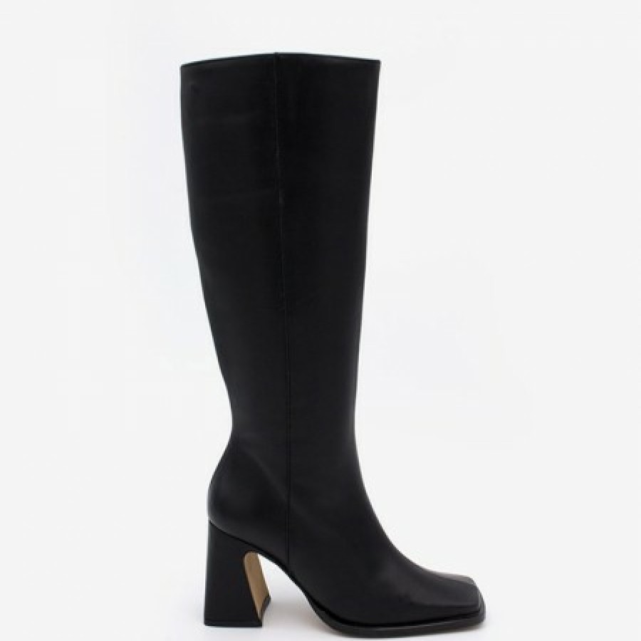 ANGEL ALARCON Saori - Metallic Square Toe Booties With Medium Block Heel | Autumn - Winter - Aw