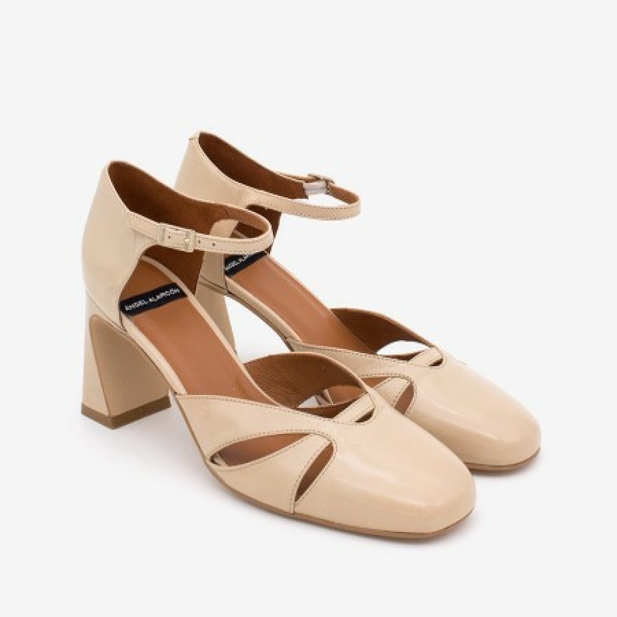 ANGEL ALARCON Jaclin - Shiny Leather Ankle Strap D'Orsay | Spring - Summer - Ss