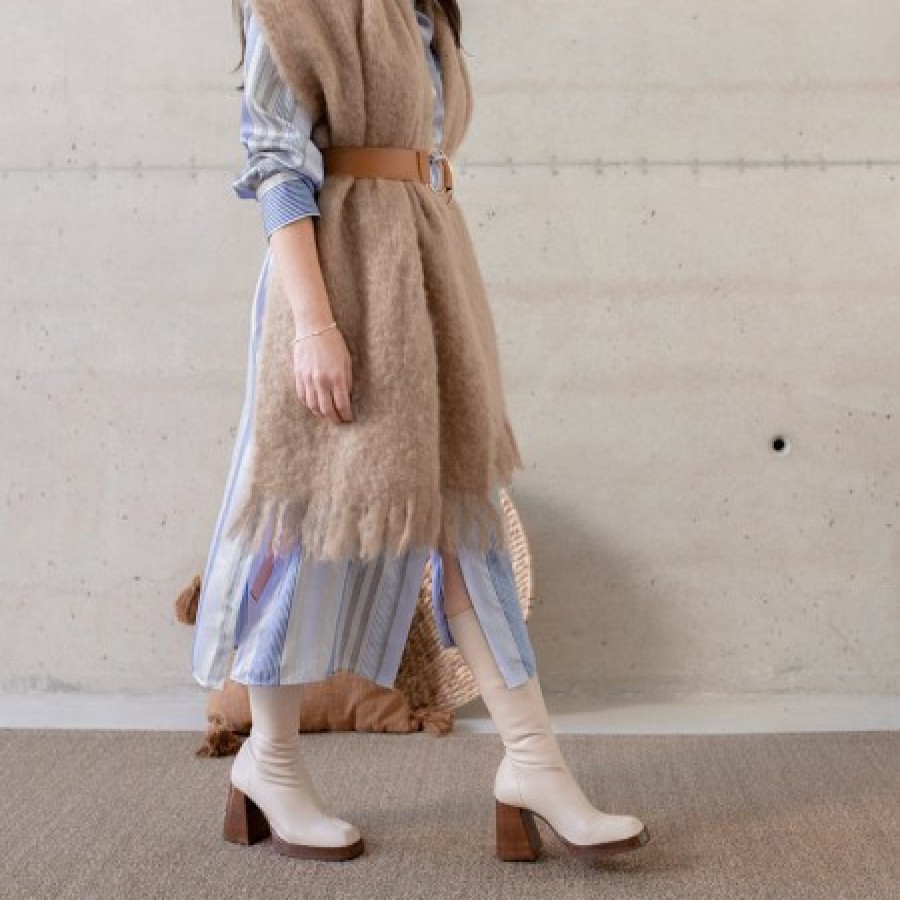 ANGEL ALARCON Managua - Elastic Sock-Type Boots With High Geometric Heels | Autumn - Winter - Aw