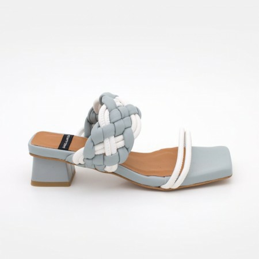 ANGEL ALARCON Romy- Low Heel Leather Foamed Sandals | Spring - Summer - Ss